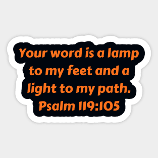 Bible Verse Psalm 119:105 Sticker